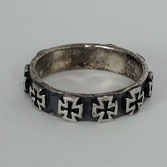 SOLD Sterling Silver Maltese Pattee Cross Ring - Picture 2 of 8